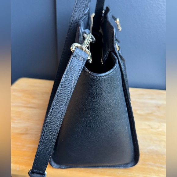 MICHAEL MICHAEL KORS Women's Selma Medium Top Zip Satchel - Black - Picture 7 of 10